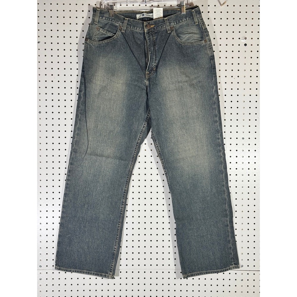 Vintage Gap Loose Fit Jeans 36x32 Blue Denim Y2K Baggy Wide Leg Mens